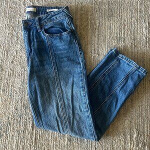 Cleo + Wolf High Rise Blue Straight Jeans